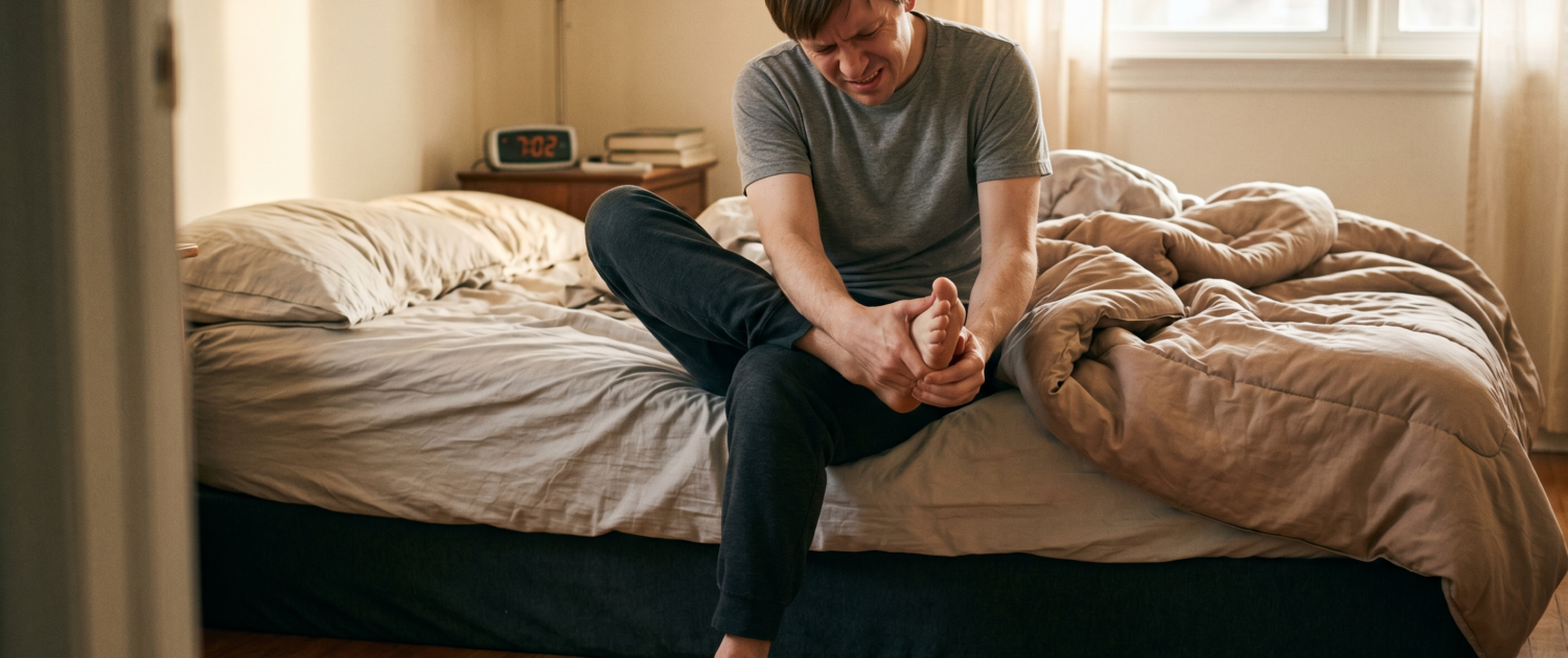 Person experiencing heel pain — plantar fasciitis treatment in Frisco TX