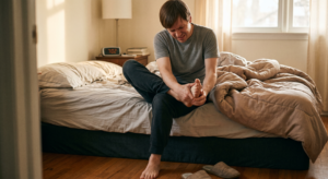 Person experiencing heel pain — plantar fasciitis treatment in Frisco TX
